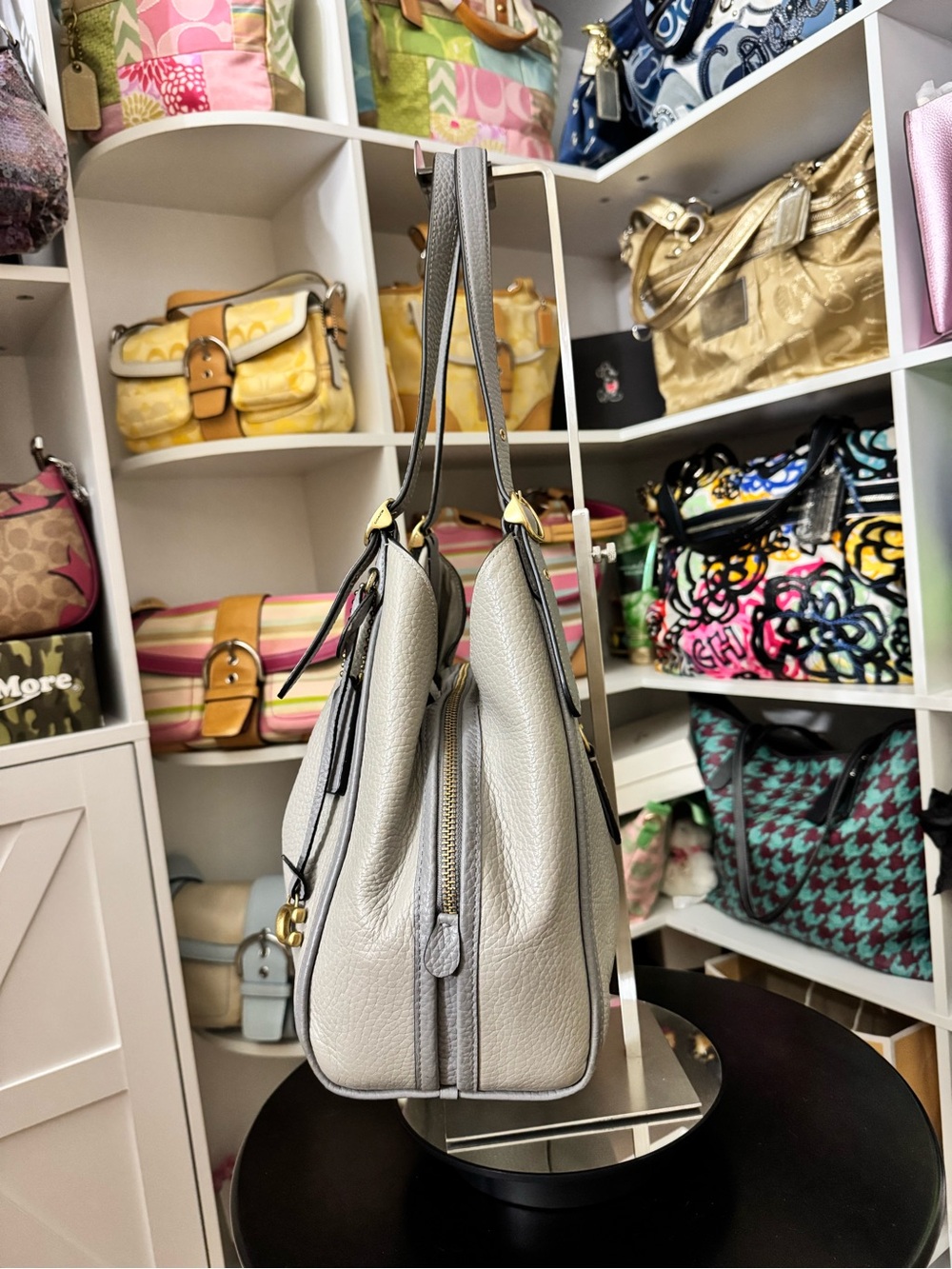 Coach Lori Color Block Leather Handbag - Picture 2 of 12